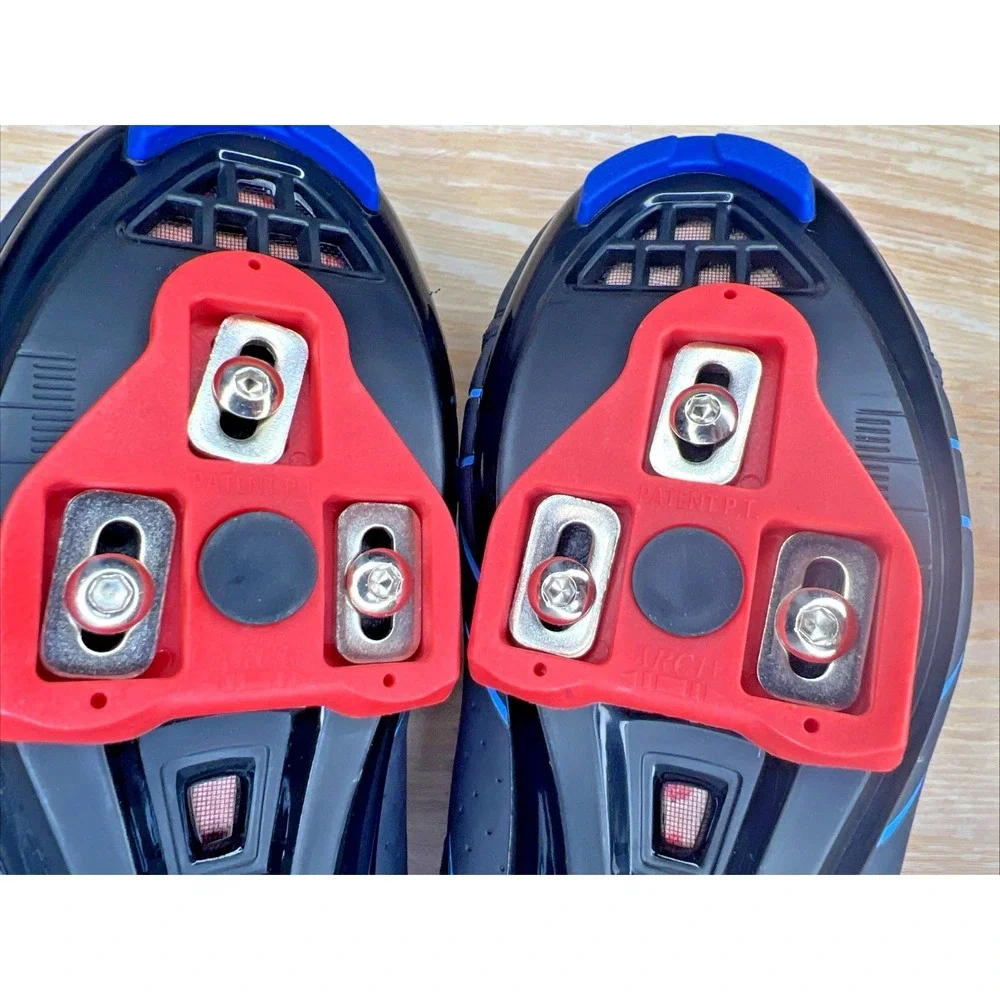 Kescoo Cycling Shoes EU 40 Unisex Black Blue SPD Cleats Installed‎ New Spin Road
